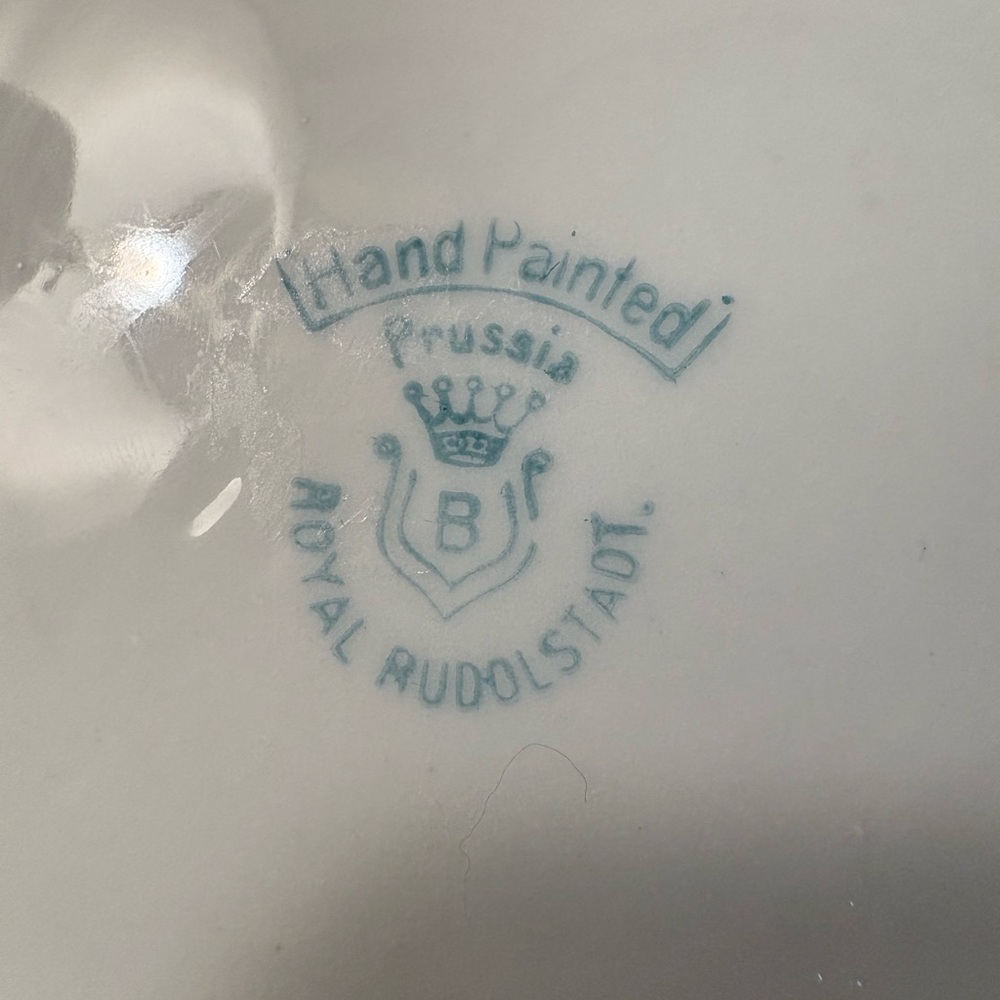 Vintage Royal Rudolstadt Prussia Grape Design Plates Porcelain 6” - Picture 6 of 6